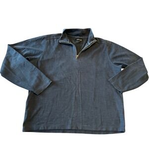 Spyder Active Mens Large Blue Heathered Quarter Zip Pullover SPW90BU 1527900